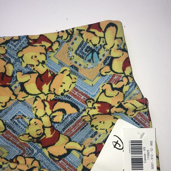 NWT- LuLaRoe XS Cassie Winnie the Pooh Skirt - Picture 4 of 6